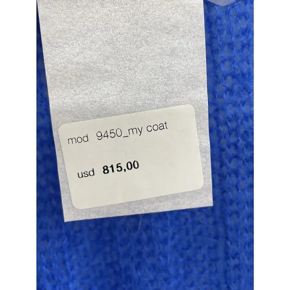 Forte Forte Women's Mohair Sweater Cardigan Duster Ribbed Coat Blue OS - Picture 11 of 14